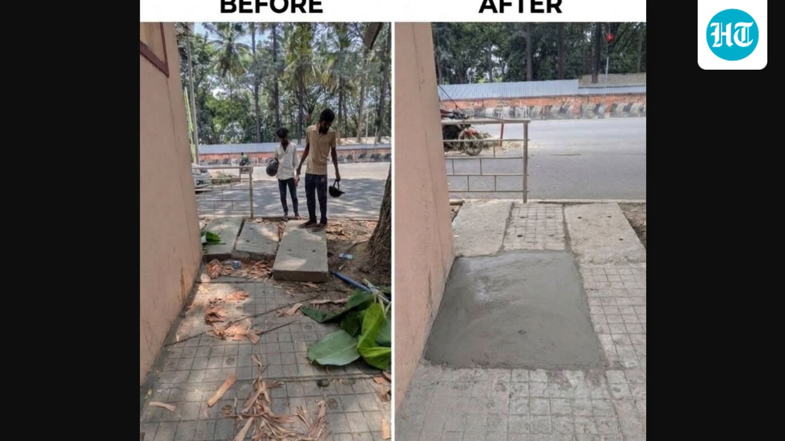 Bengaluru CEO fixes footpath near Koramangala society, builds a ramp: ‘It cost me  ₹2,700’