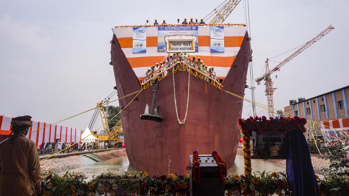 Kolkata-based GRSE launches indigenous ocean research vessel 'Sagar Manthan'