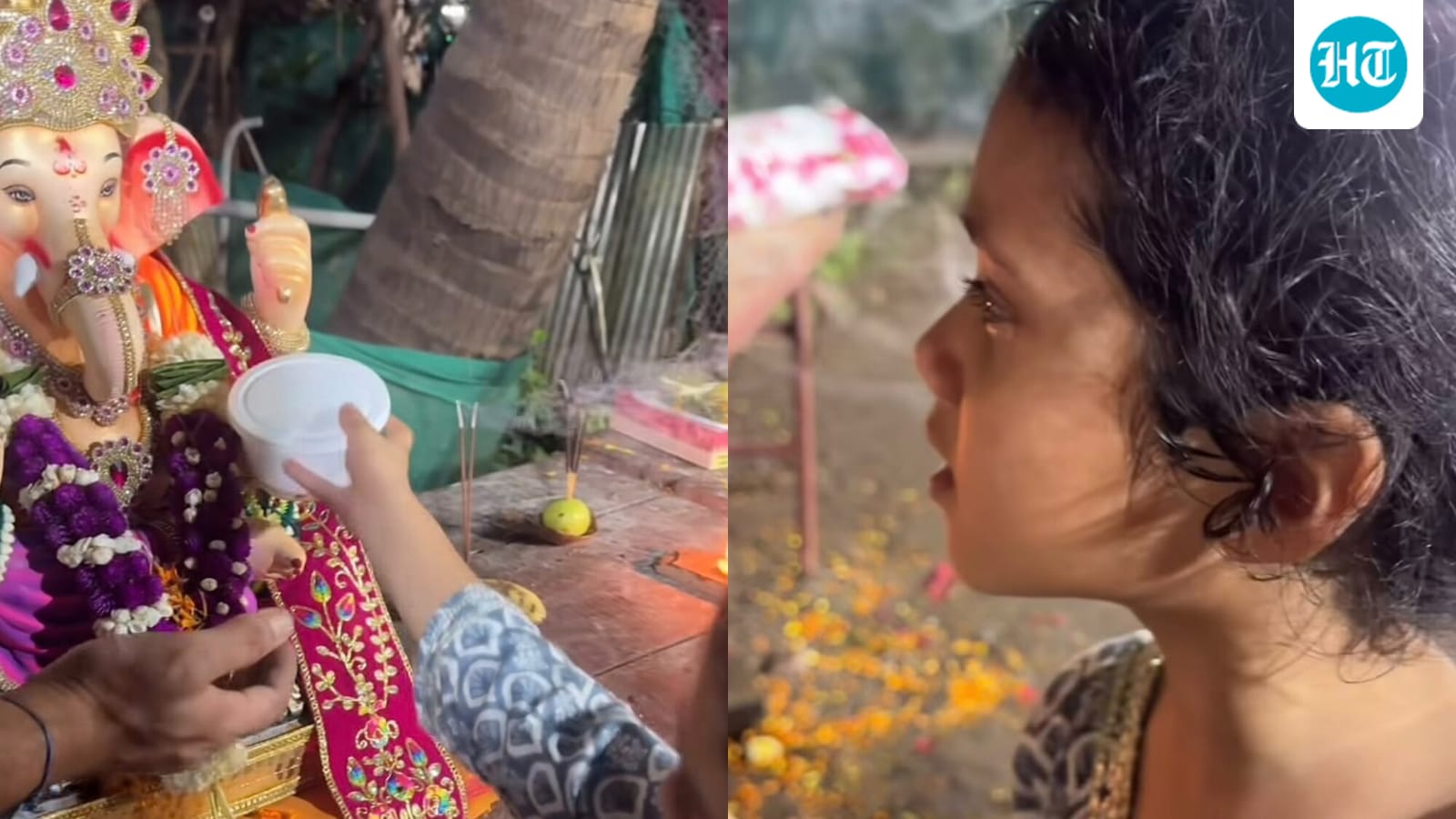 ‘I’ve packed curd rice in your tiffin’: Little girl’s Ganpati visarjan goodbye wins hearts