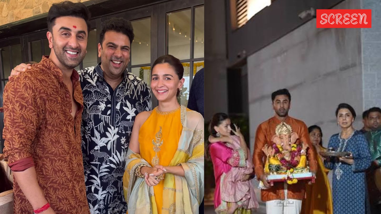 Alia Bhatt-Ranbir Kapoor celebrate first Ganesh Chaturthi at their new bungalow with Raha
