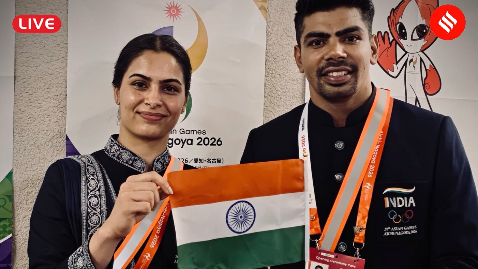 Asian Games 2026 Opening Ceremony Live: Pawan Sehrawat, Manu Bhaker to lead out Indian contingent