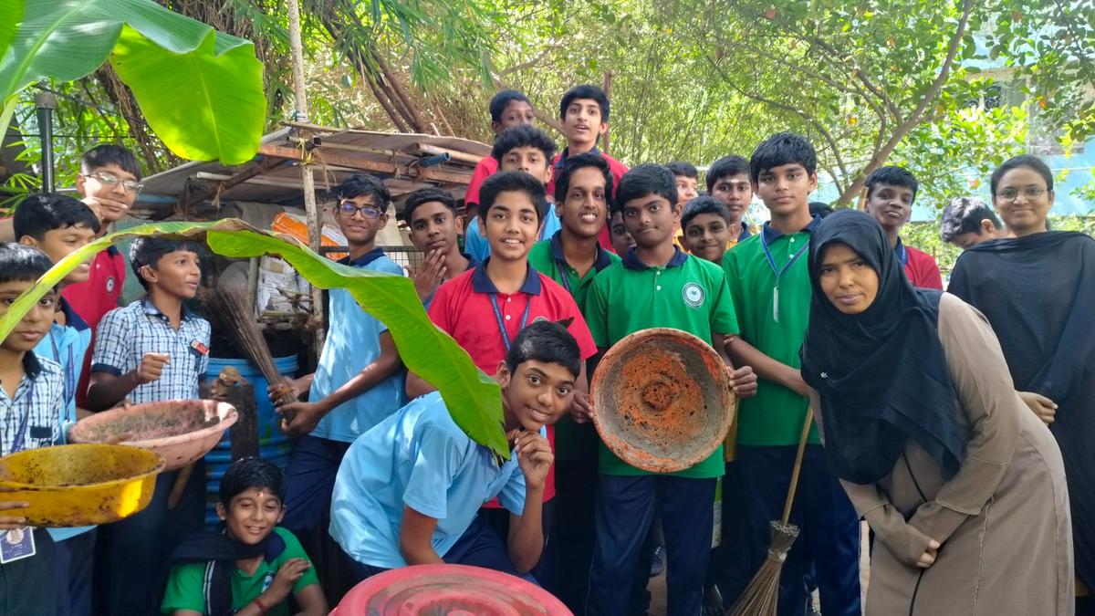 Parents carry vegetable peels to this school in Chennai