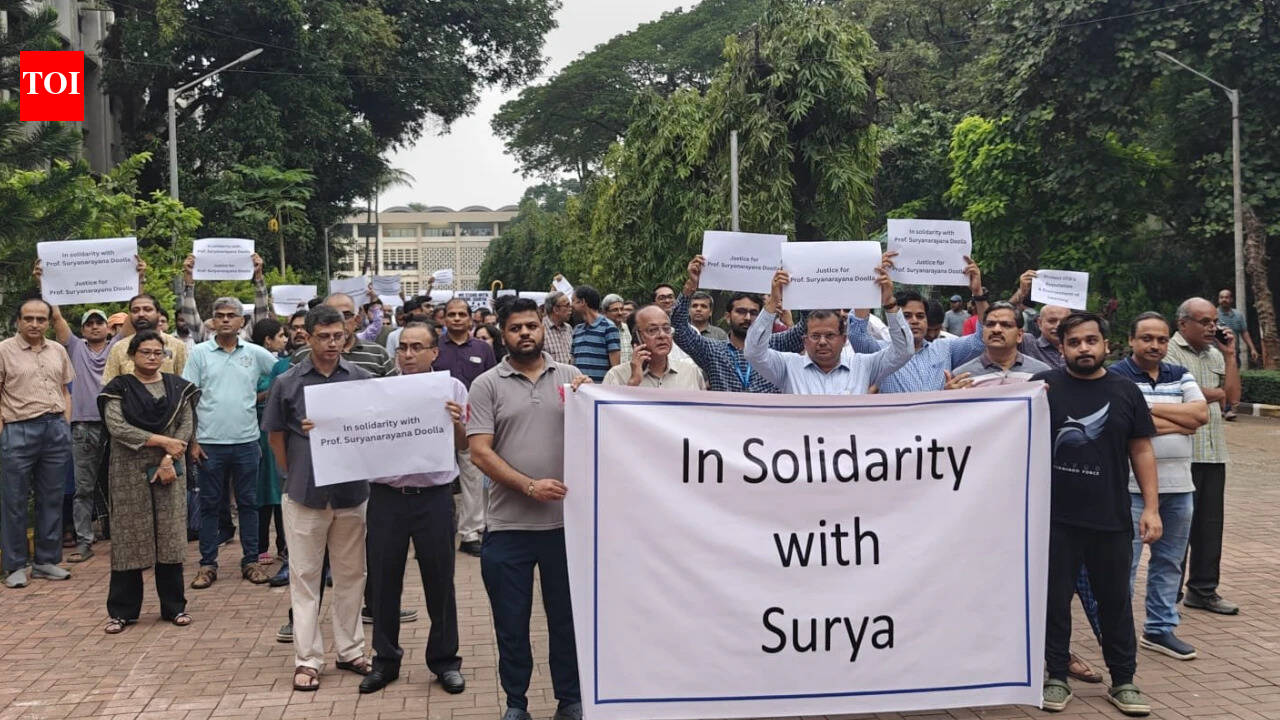 Student suicide case: Security deployed at IIT-B campus; faculty march in support of prof