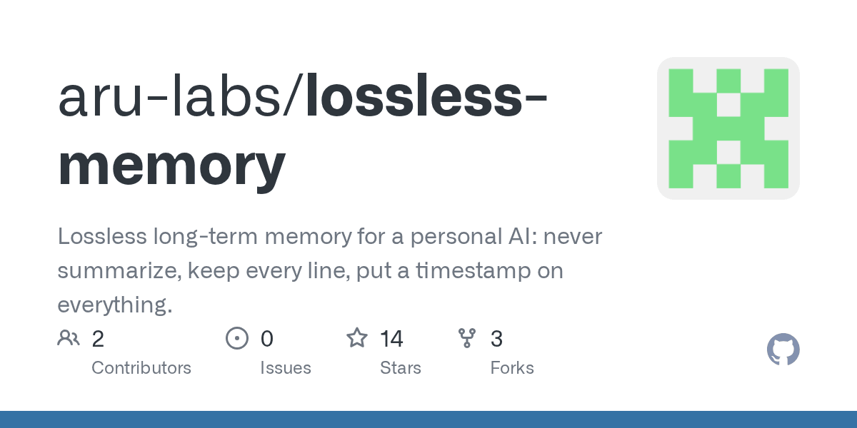 Show HN: Lossless-memory – a personal AI memory that never summarizes