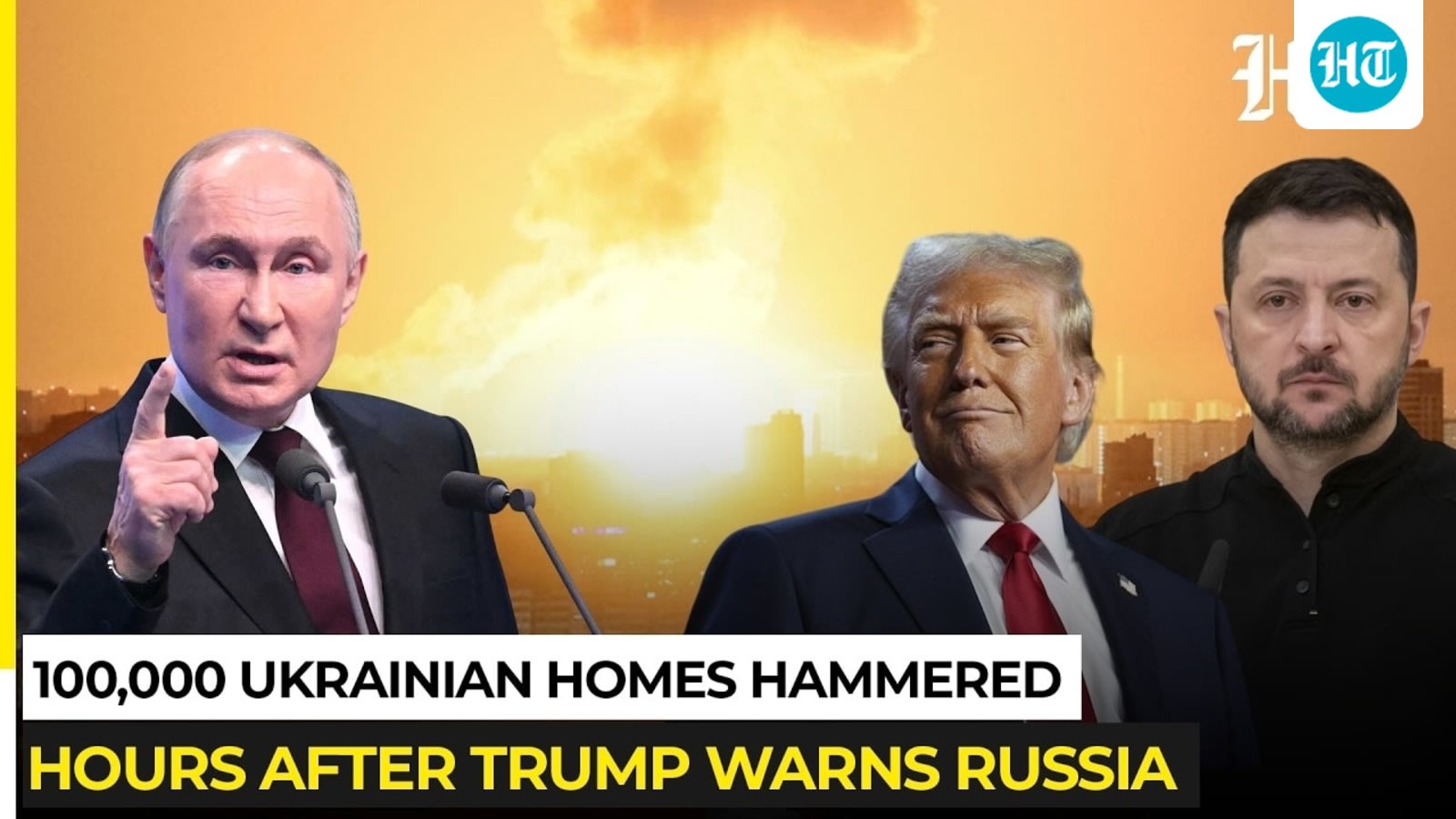 Putin’s bloody reply to Trump, Zelensky? Kyiv burns hours after US talks, 100000 homes blacked out