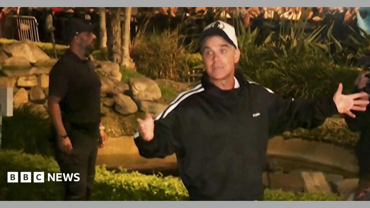 Watch: Robbie Williams' surprise singalong after Peru gig cancelled