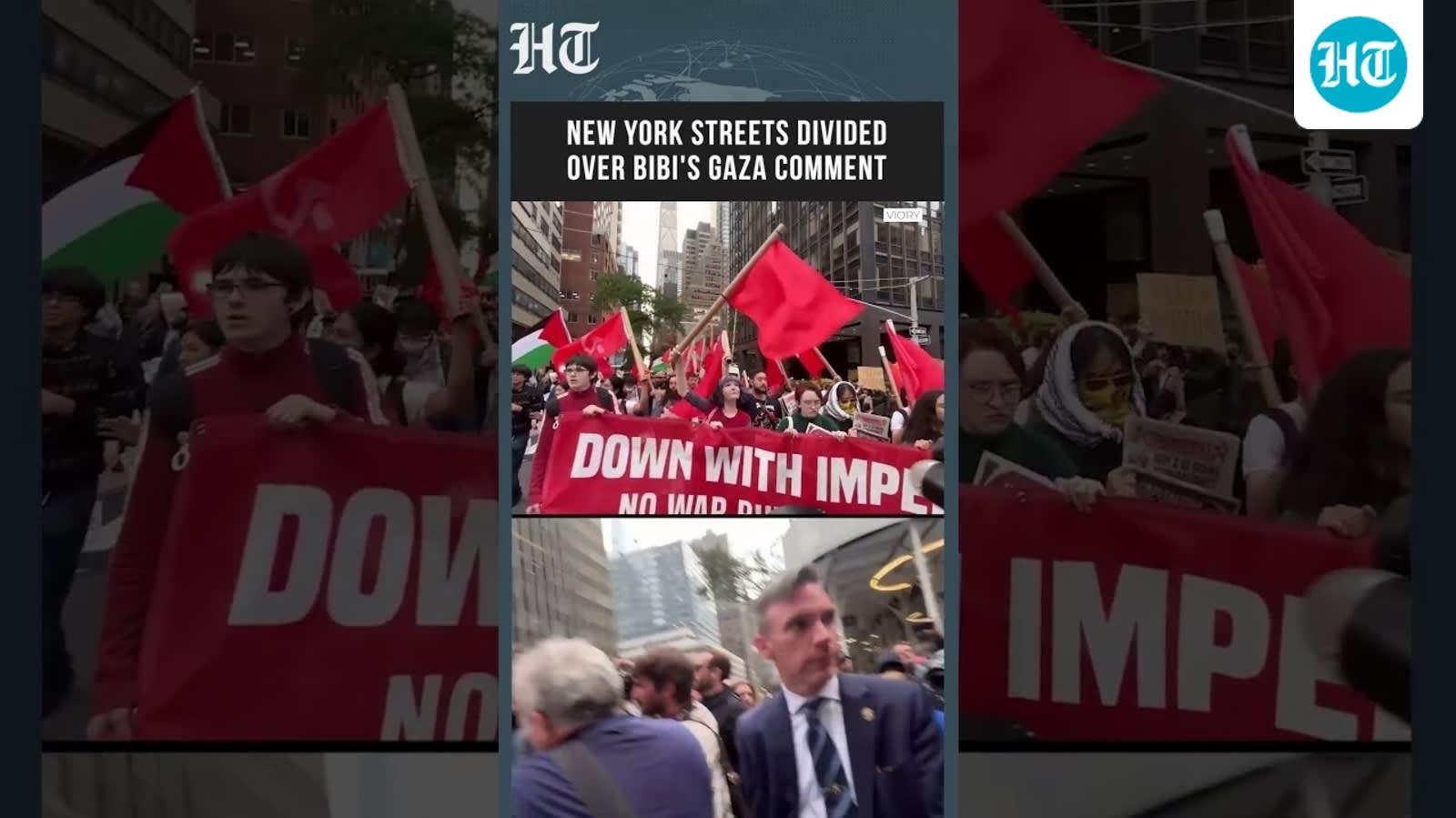 Rival Protesters Clash In New York As Netanyahu Defends Gaza Conduct At UN