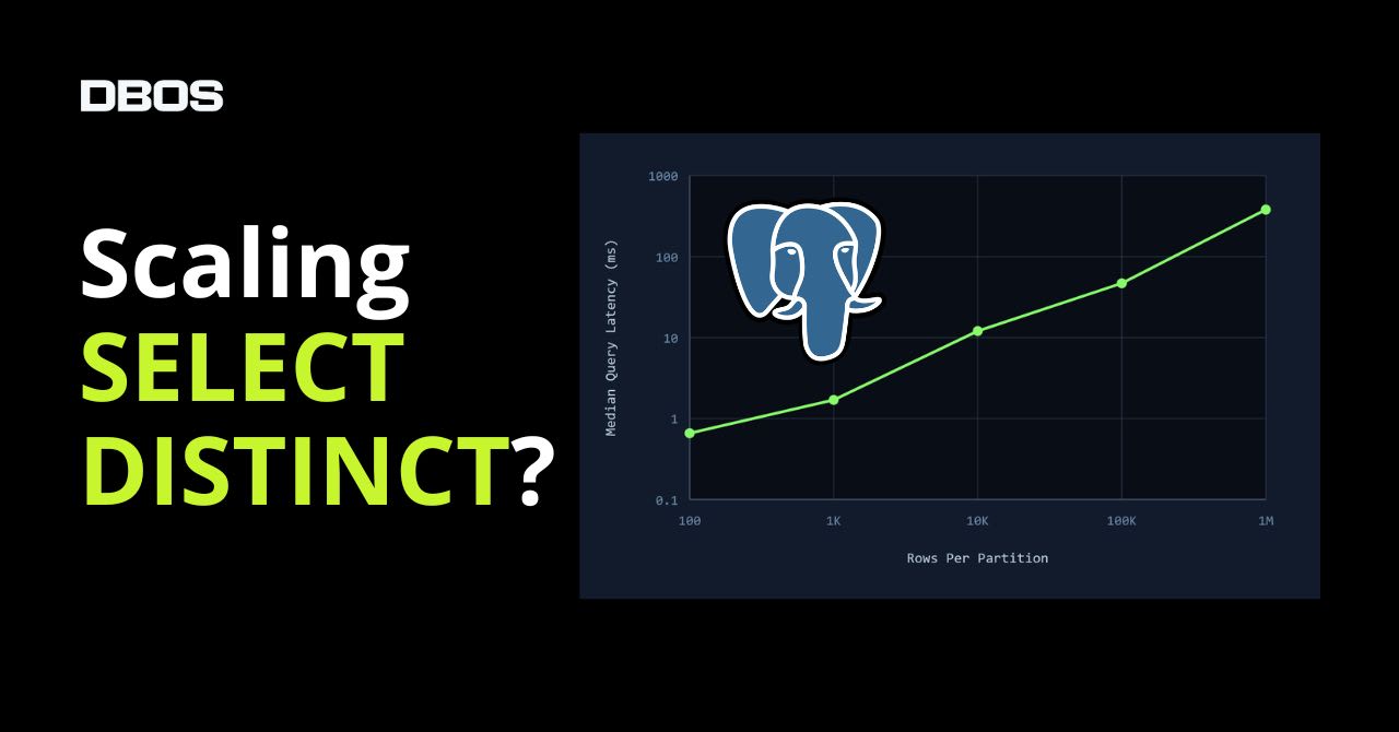 Postgres SELECT DISTINCT Does Not Scale