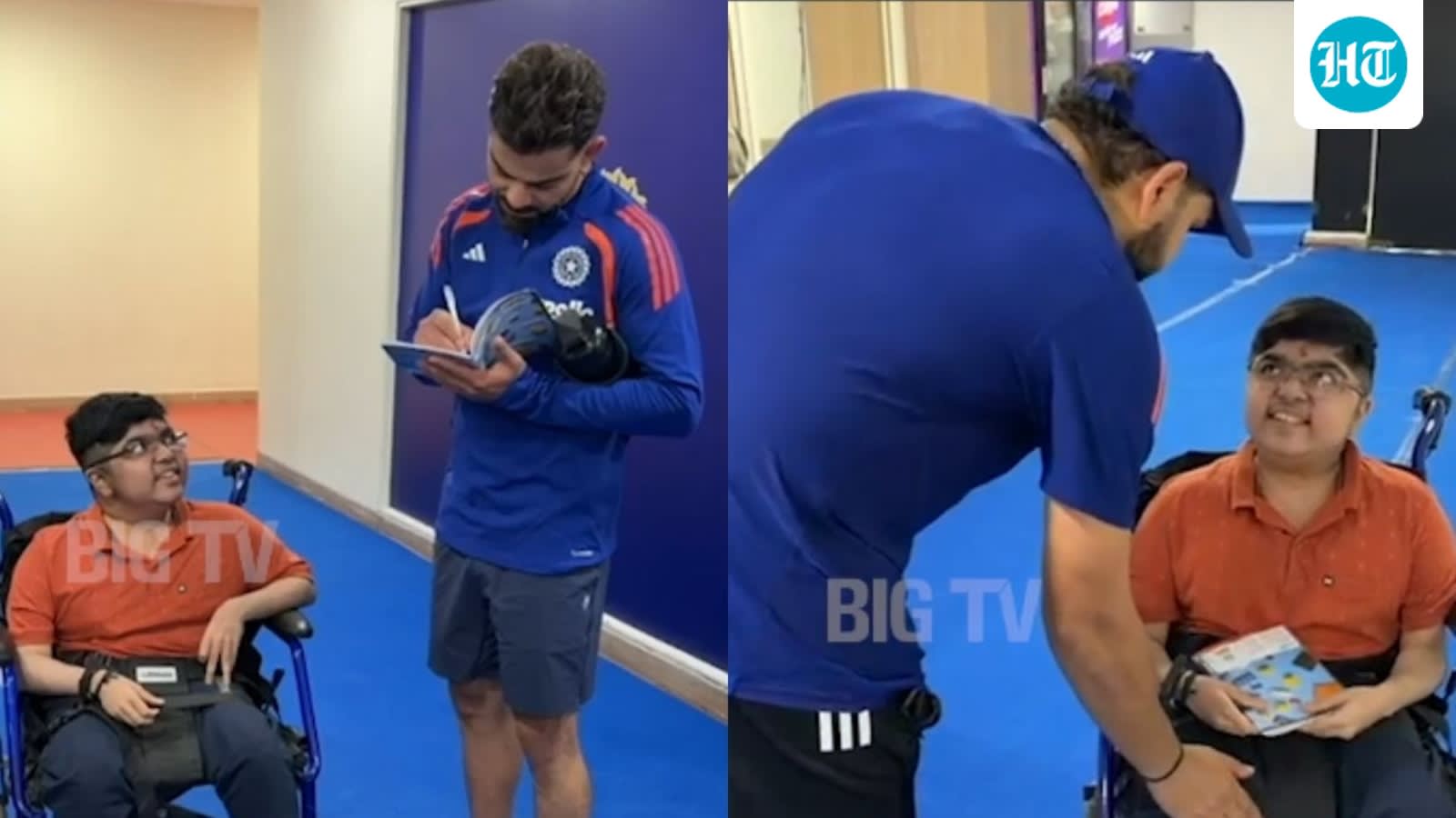 Rohit Sharma, Virat Kohli meet specially-abled kid in Kerala, gesture wins hearts - Watch