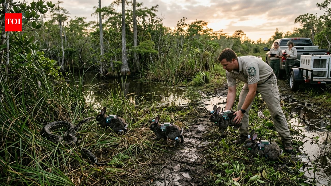 Florida used robot rabbits to hunt Burmese pythons threatening the Everglades