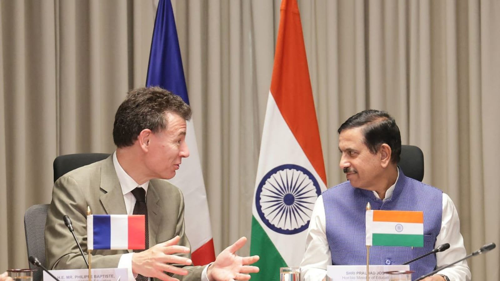 Education Minister Pralhad Joshi meets French counterpart, proposes IIT campus