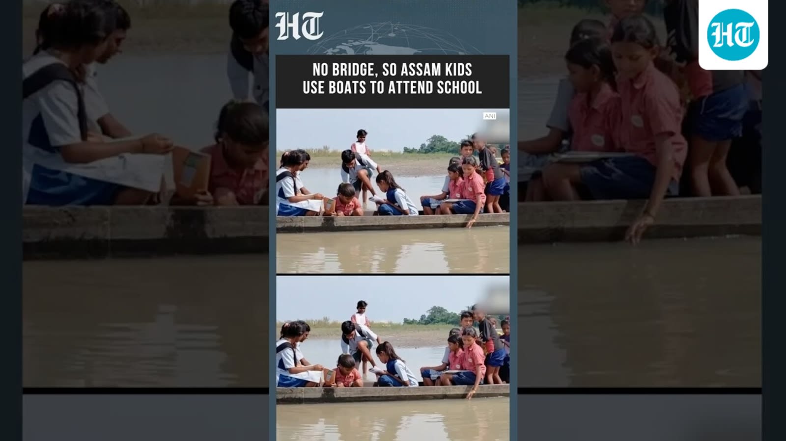Assam: No Bridge, So Children Forced To Cross Two Rivers By Boat To Reach School  | HT India
