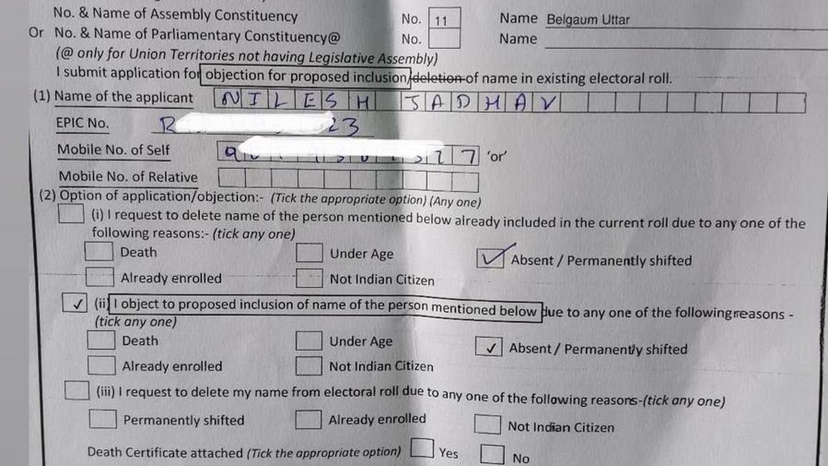 SIR: Filled Form-7 targeting Muslim voters surface in Belagavi; BLOs allege they were pressured to sign