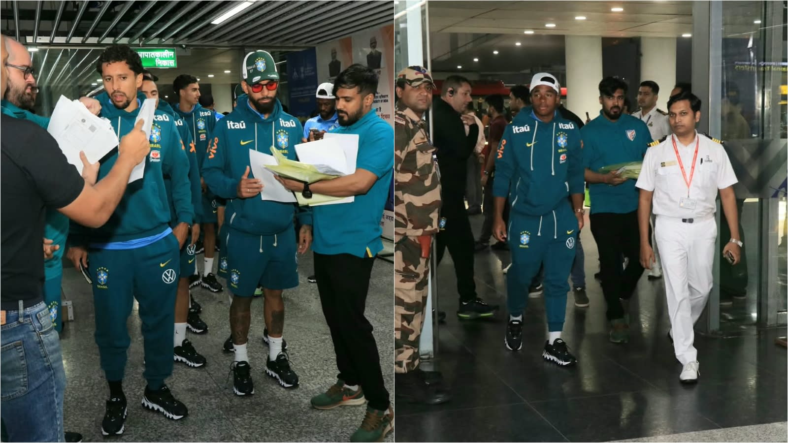 Brazil land in Kolkata amid tight security, loud cheers