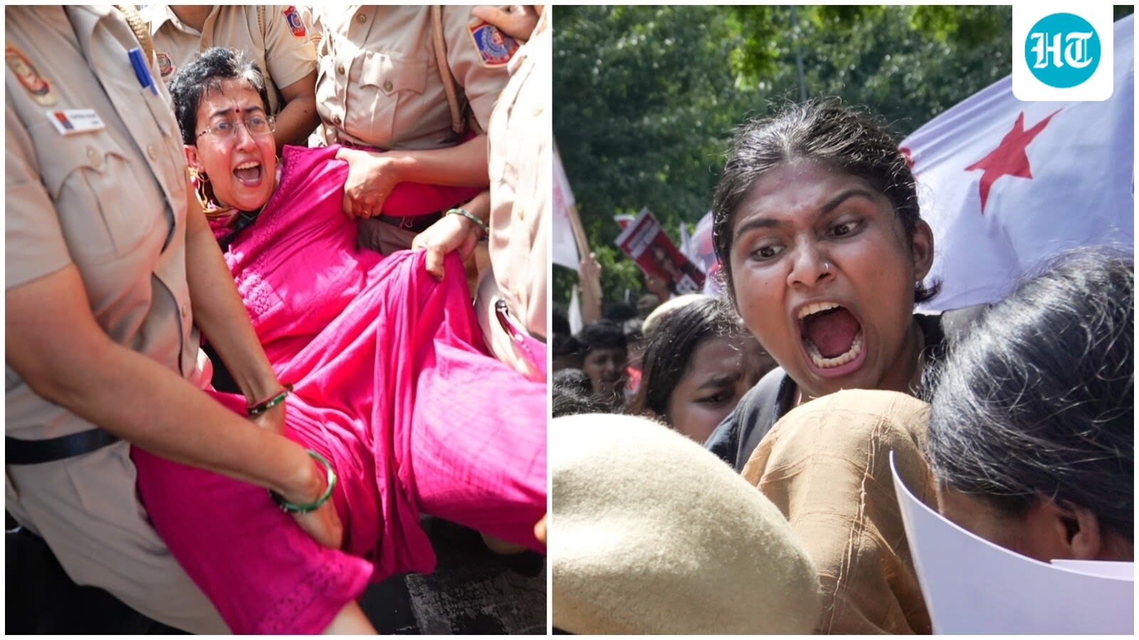 500+ detained, internet cut, clips from police buses: High drama in Delhi as Jantar Mantar sees protests again
