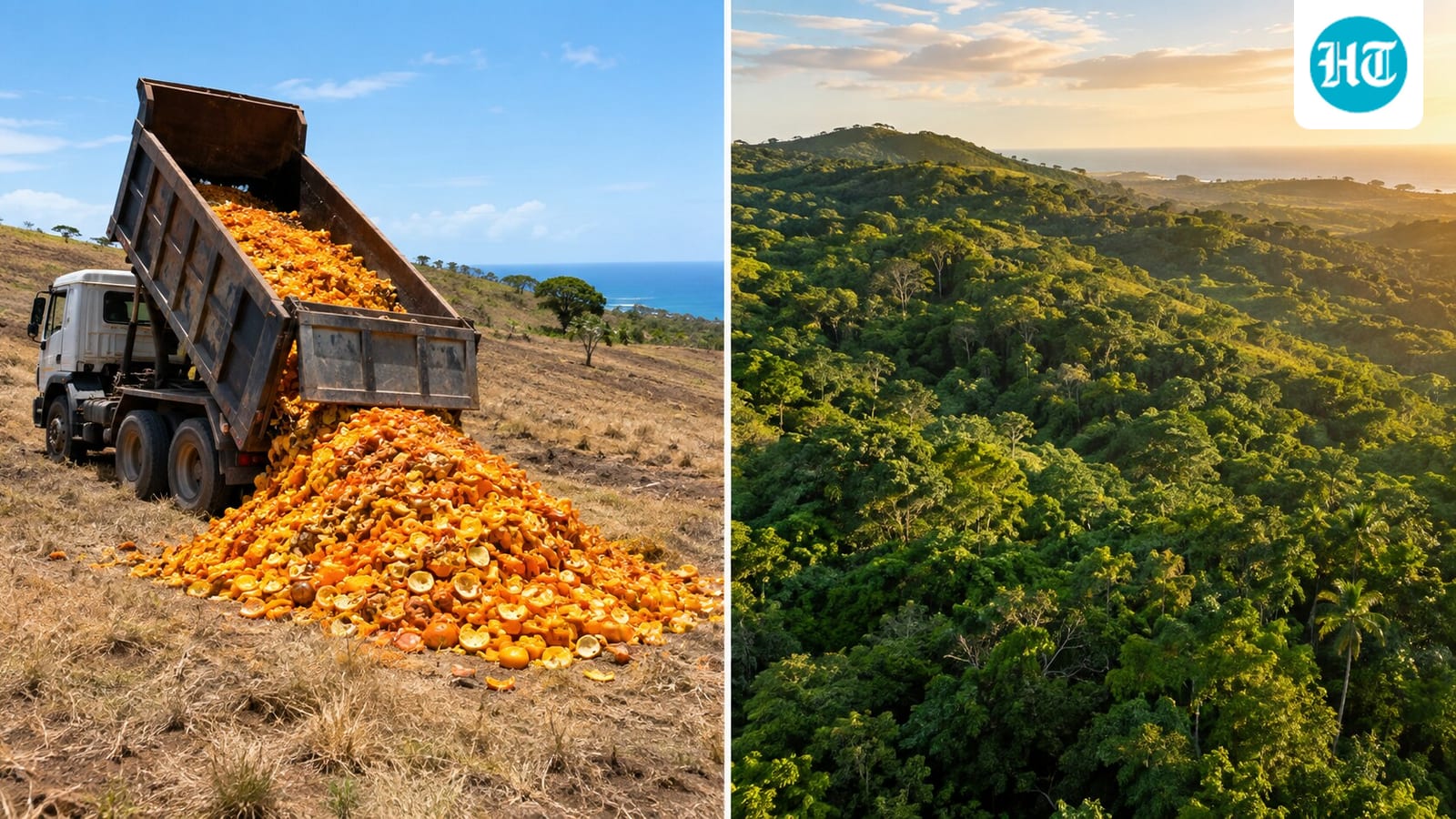 In 1998, 12,000 tonnes of orange peels and pulp covered ruined Costa Rican cattle pasture; 16 years on, tree diversity tripled, woody biomass up 176%