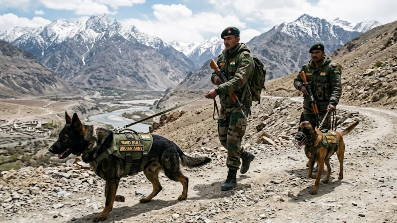 How military dogs are trained to brave Ladakh’s 14,000-ft heights