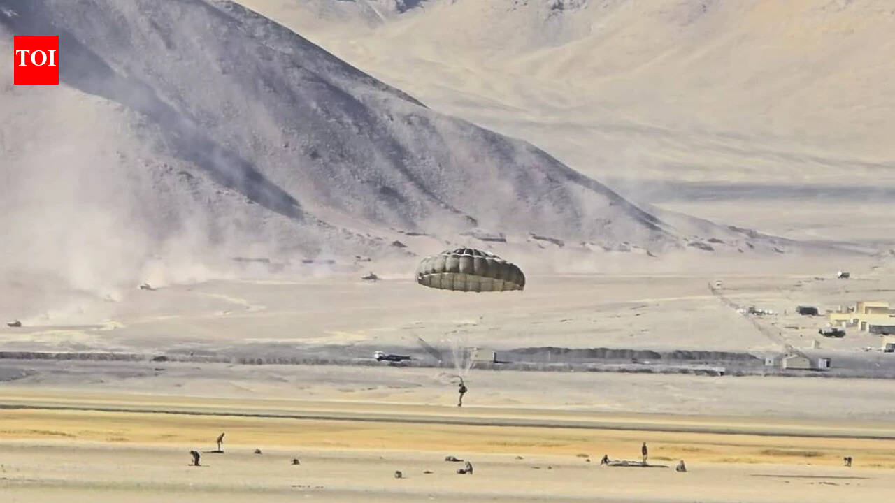 DRDO conducts maiden live jump of advanced high-altitude parachute in Ladakh