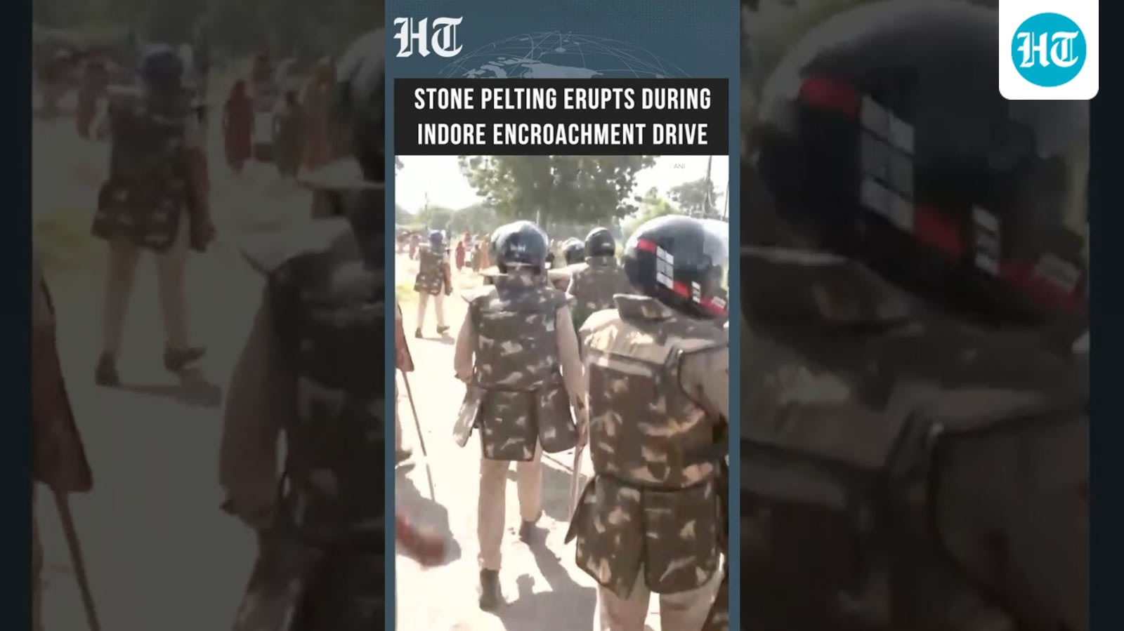 Watch: Anti-Encroachment Operation In Indore Disrupted By Stone Pelting  | HT India