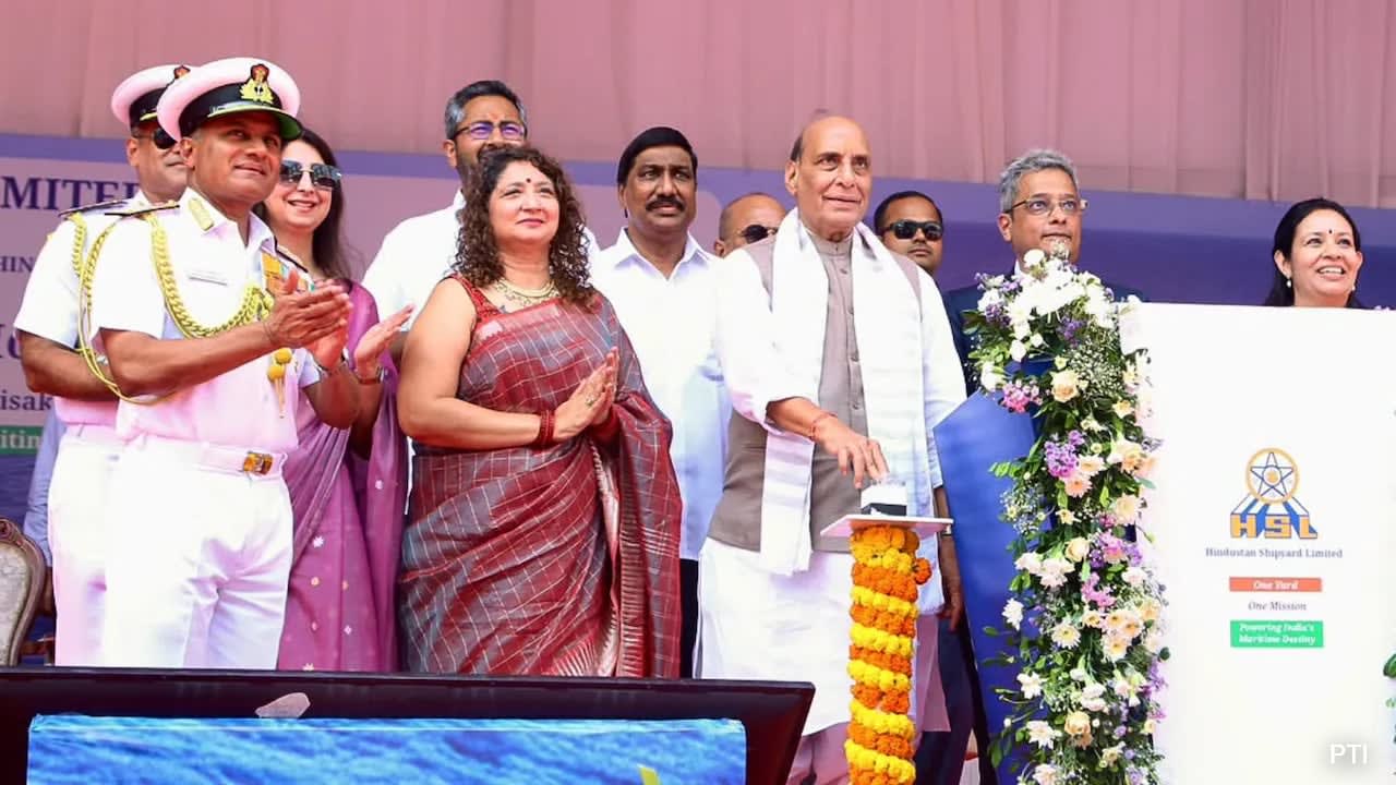Rajnath Singh Launches First India-Made Fleet Support Ship In Vizag