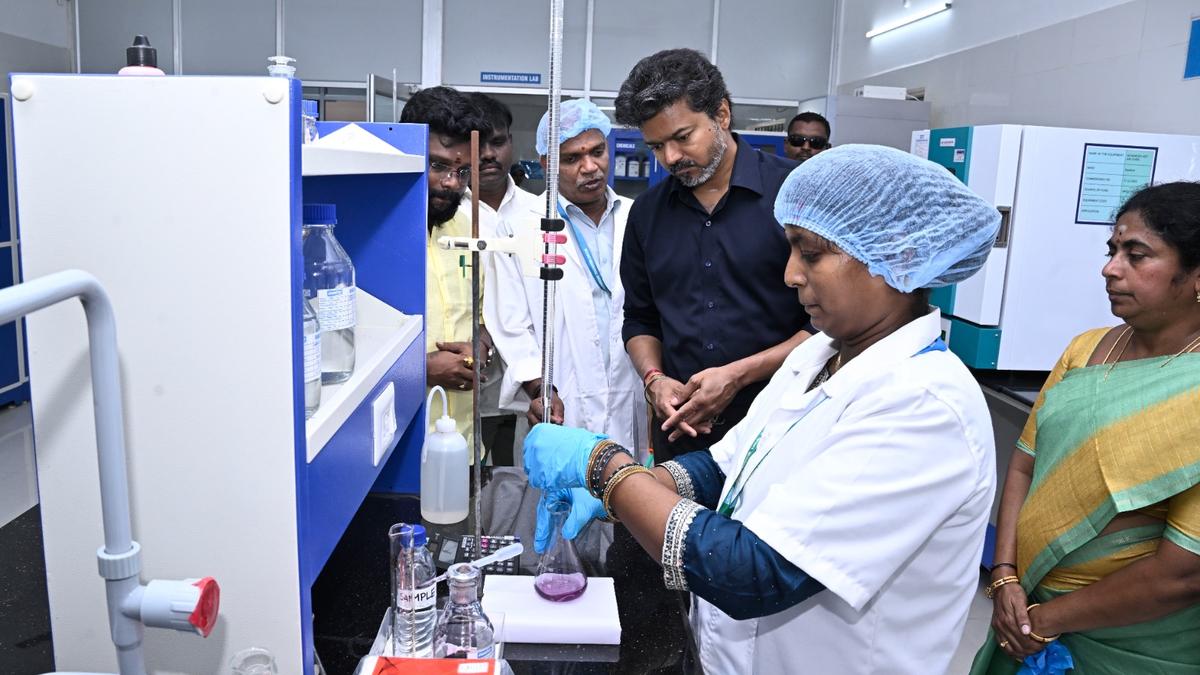 Tamil Nadu CM Vijay inaugurates Aavin annex laboratory at Madhavaram Dairy unit