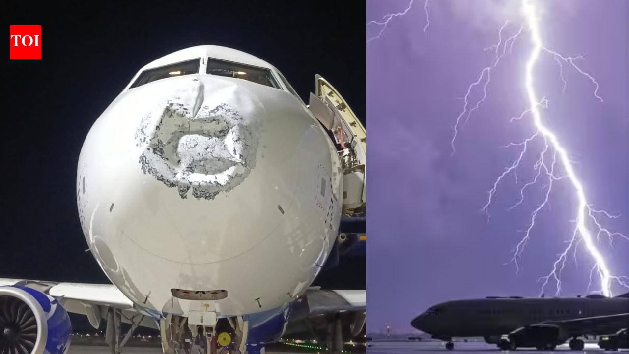 ​IndiGo flight hit by lightning, damage found only after landing in Lucknow