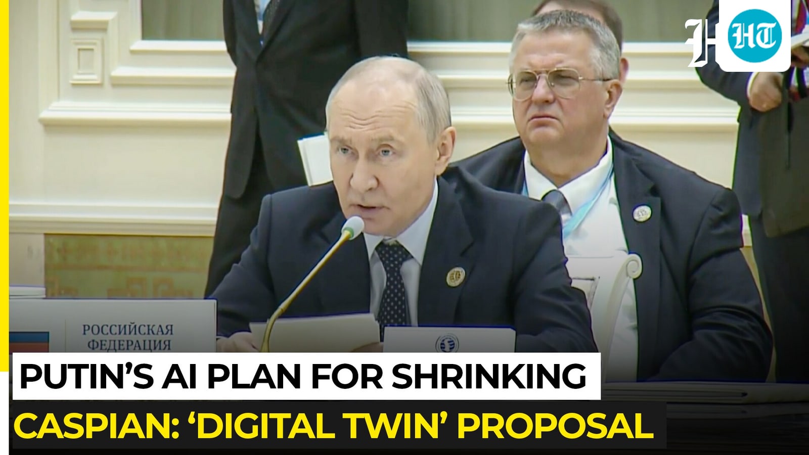 On TV, Putin unveils Rrussia’s ‘digital twin’ to help Caspian nations tackle falling water levels