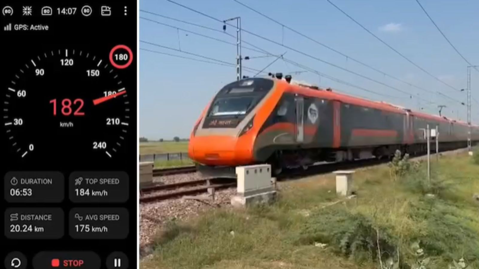 Vande Bharat train manufactured in Punjab completes 180 kmph trial on Mathura-Nagda section