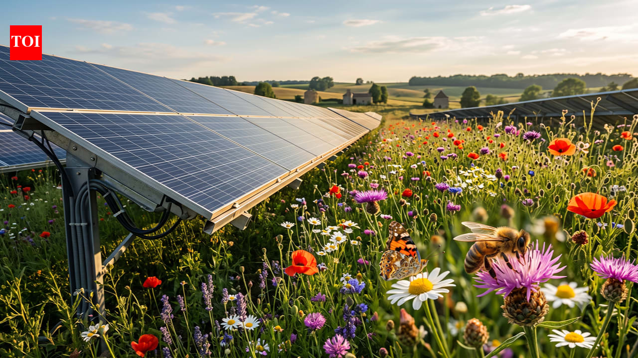 How French solar farms are reviving wildflowers, supporting bees and butterflies