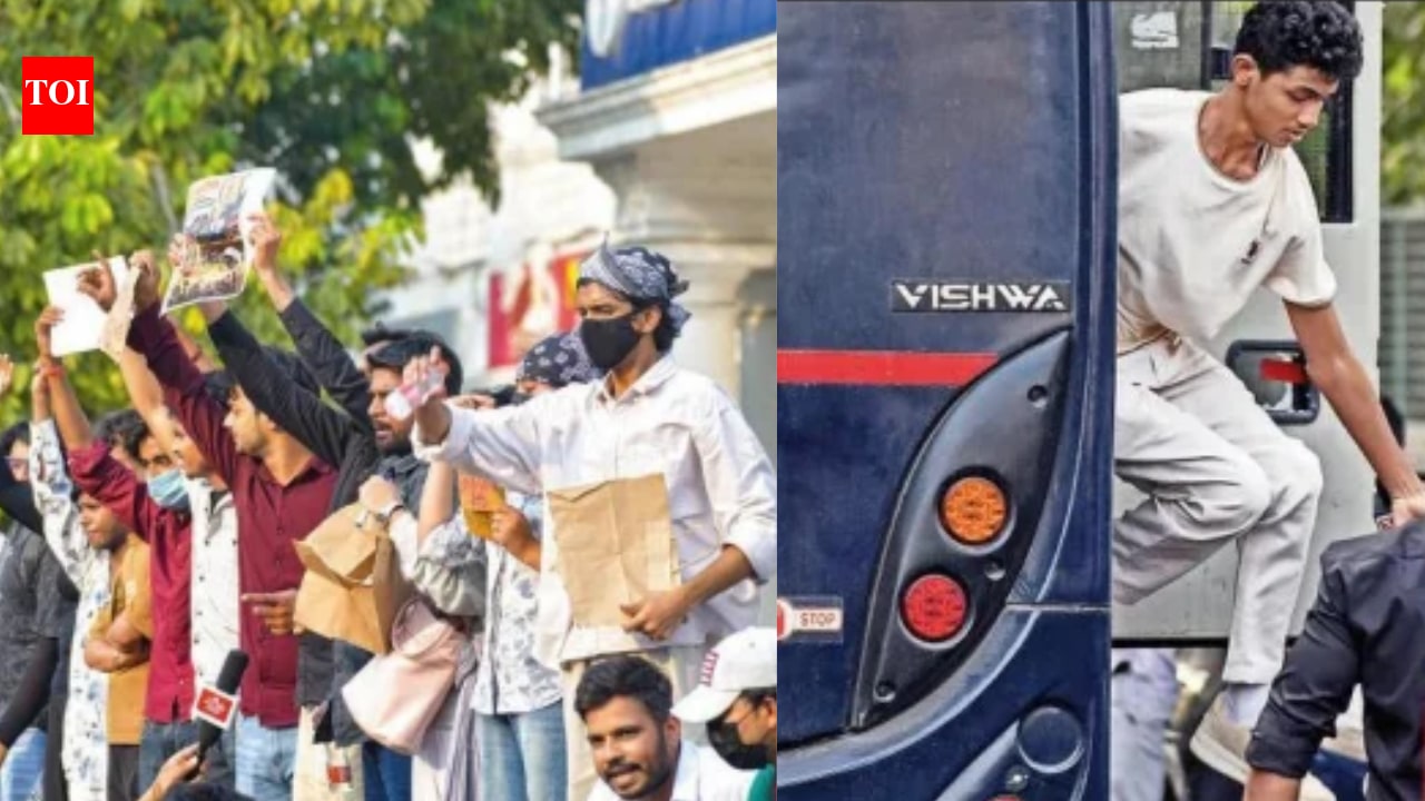 When around 200 protesters owned the street in CP for close to an hour
