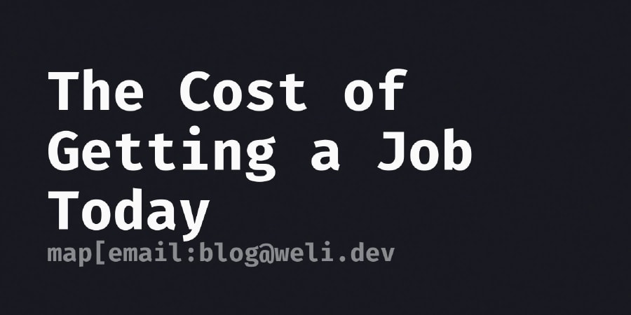 The cost of getting a job today