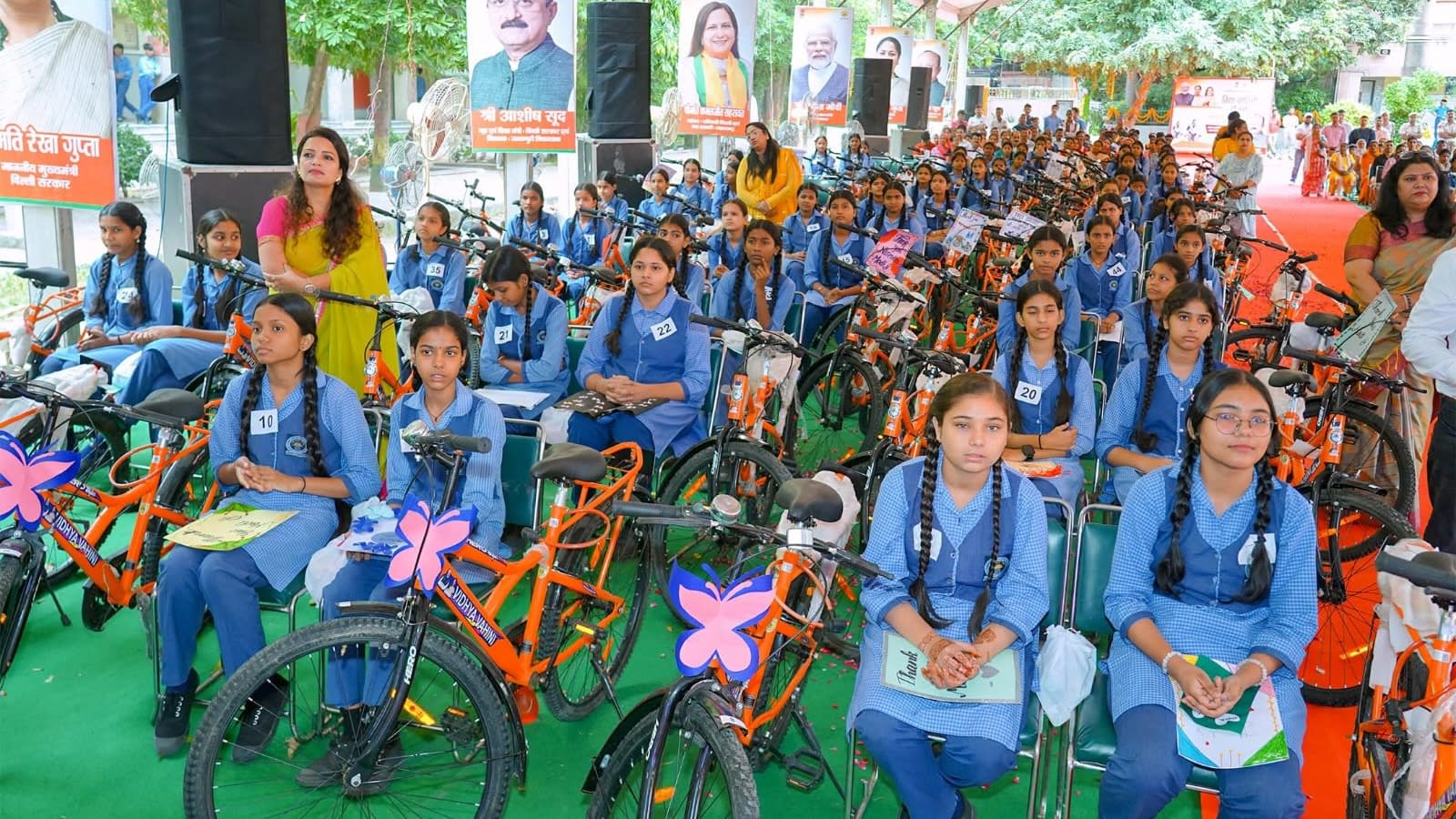 Rides of joy and freedom: 130 girl students receive bicycles