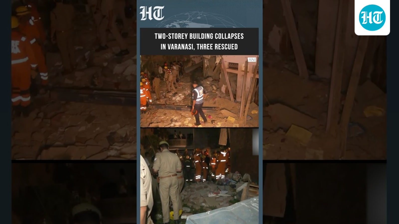 NDRF, SDRF Rescue 3 After Two-Storey Building Collapses In Varanasi’s Paigambarpur | HT India
