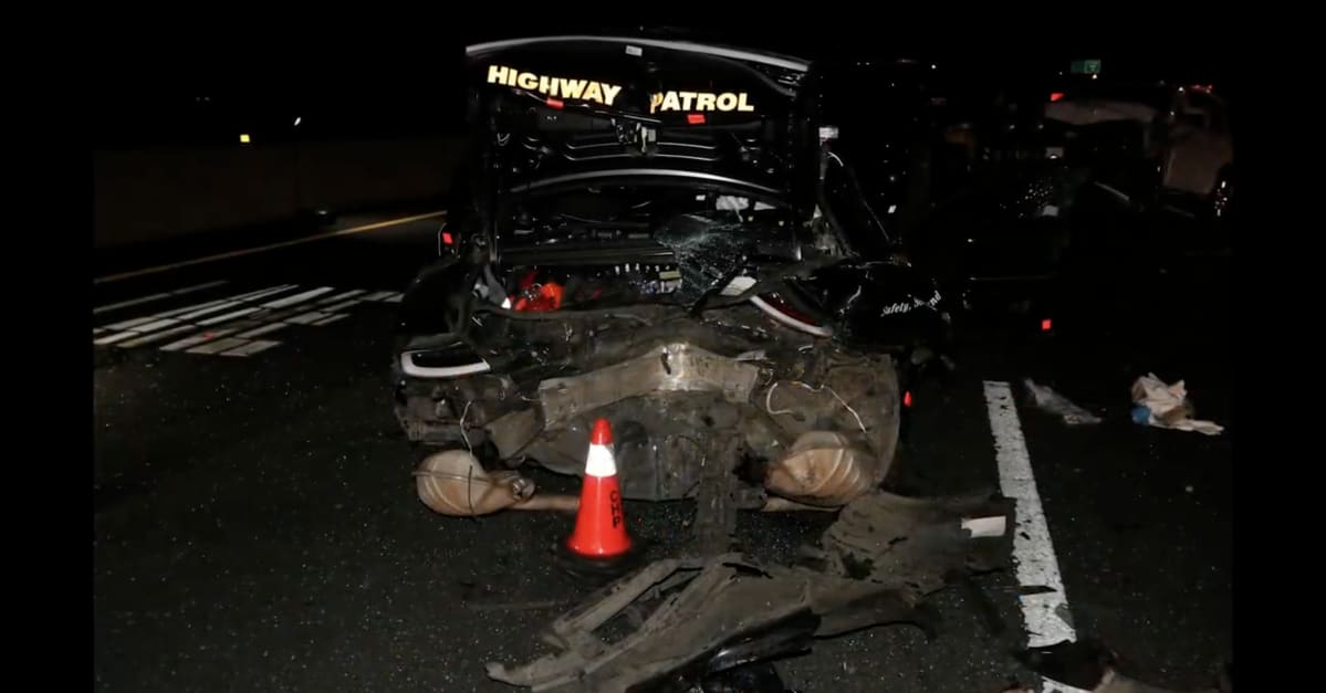 Tesla driver says he was asleep and using FSD when he crashed into highway patrol cars