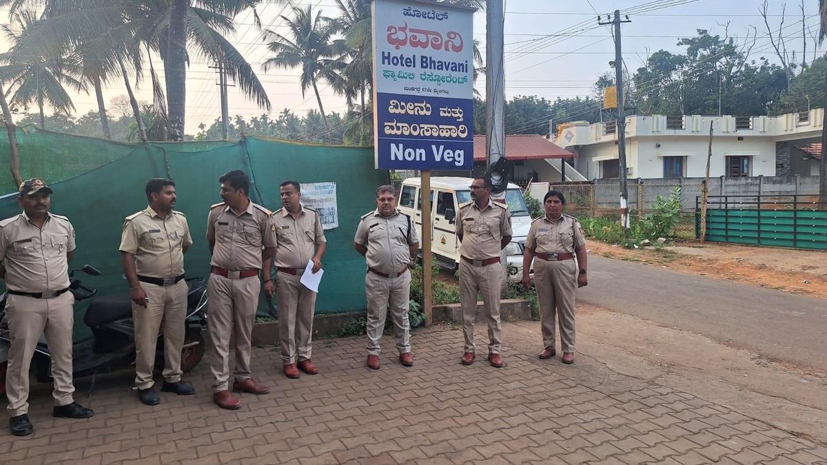 Liquor being consumed illegally in hotels on Shivamogga–Tirthahalli Road