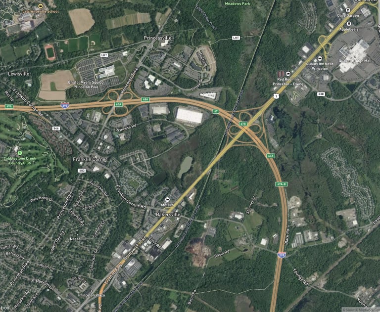 Map of Mercer County