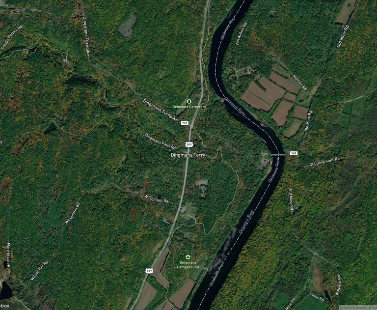 Map of Dingmans Ferry