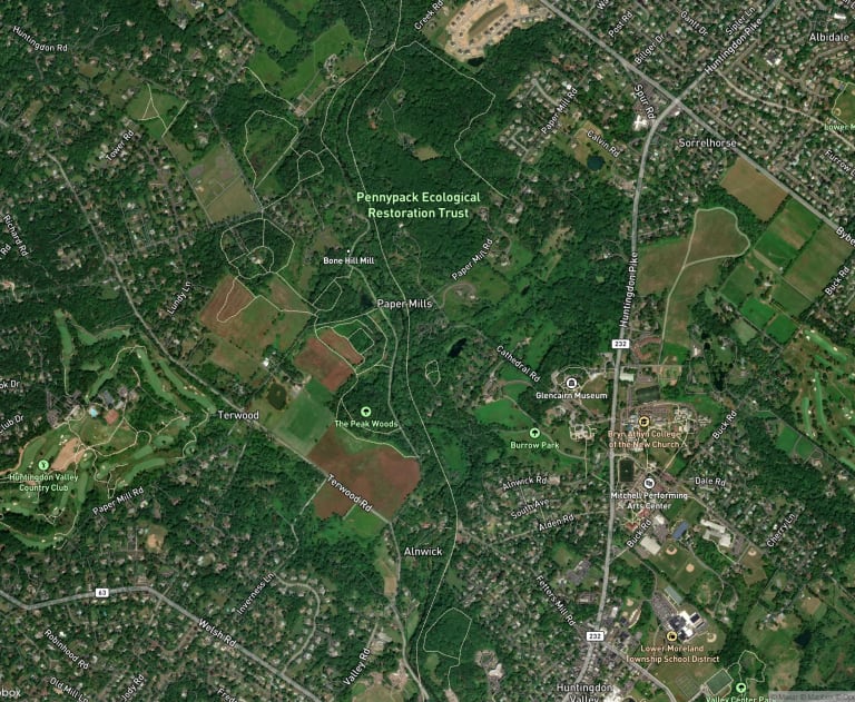 Map of Huntingdon Valley