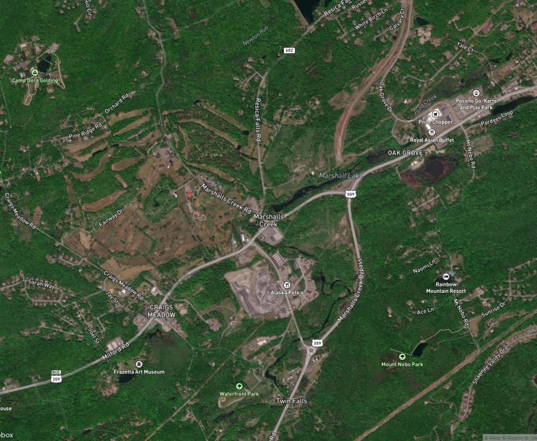 Map of Marshalls Creek