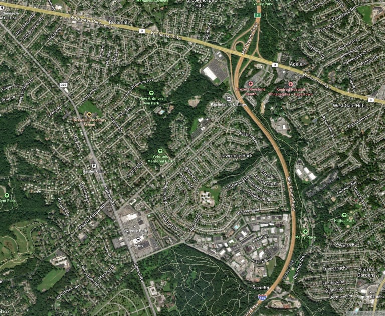 Map of Broomall