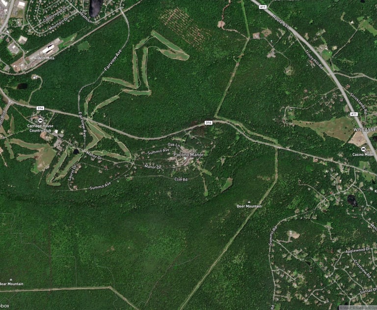 Map of Pocono Manor