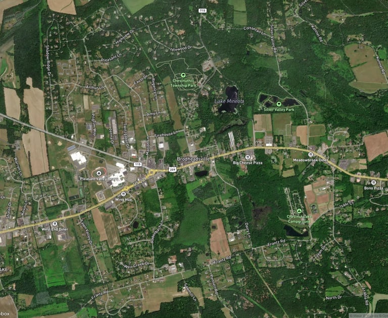 Map of Brodheadsville