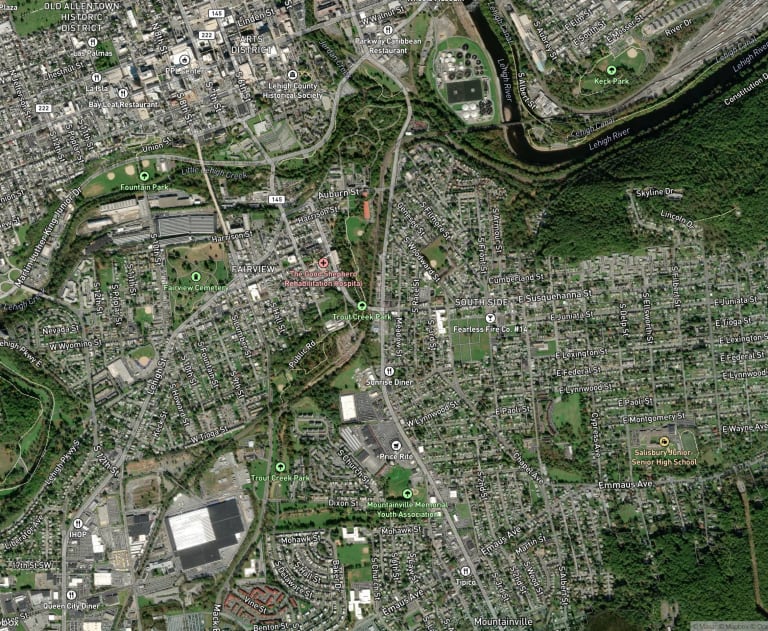 Map of Lehigh Valley