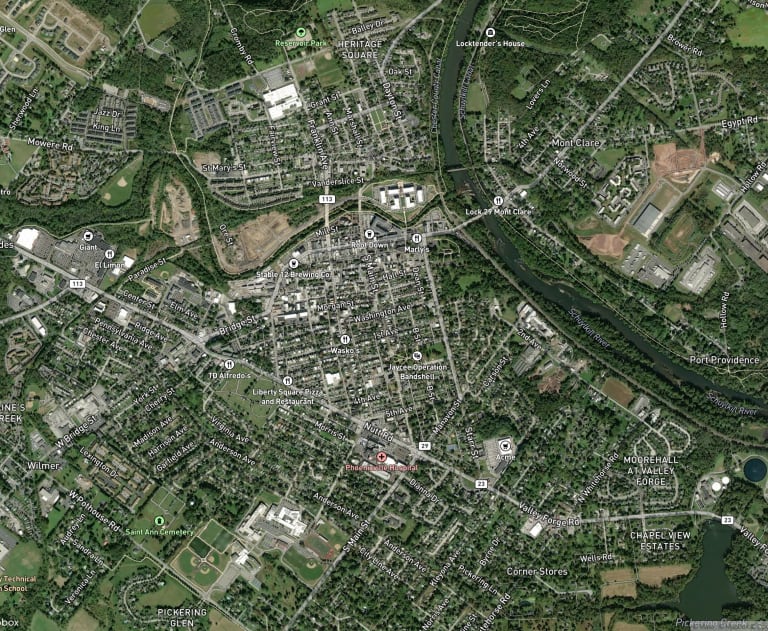 Map of Phoenixville