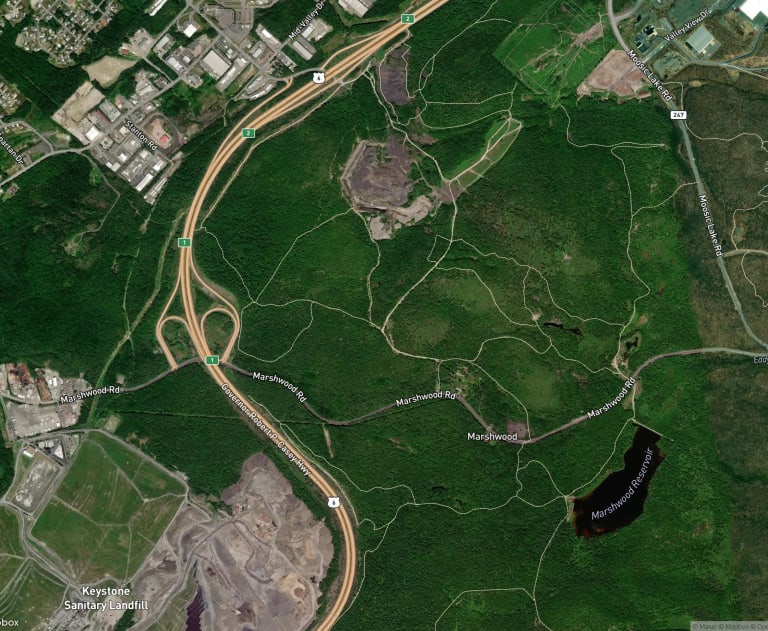 Map of Lackawanna County