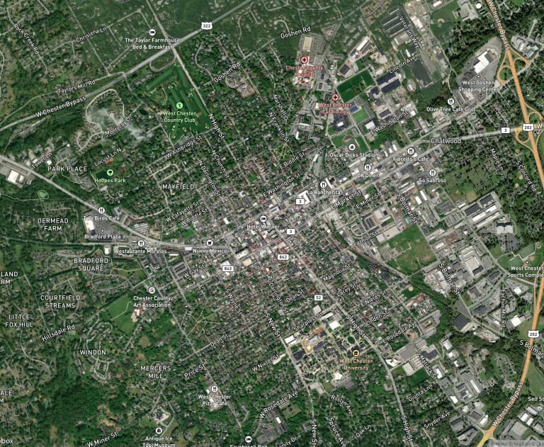 Map of West Chester