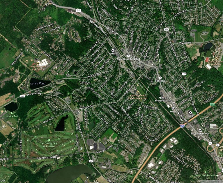 Map of Clarks Summit