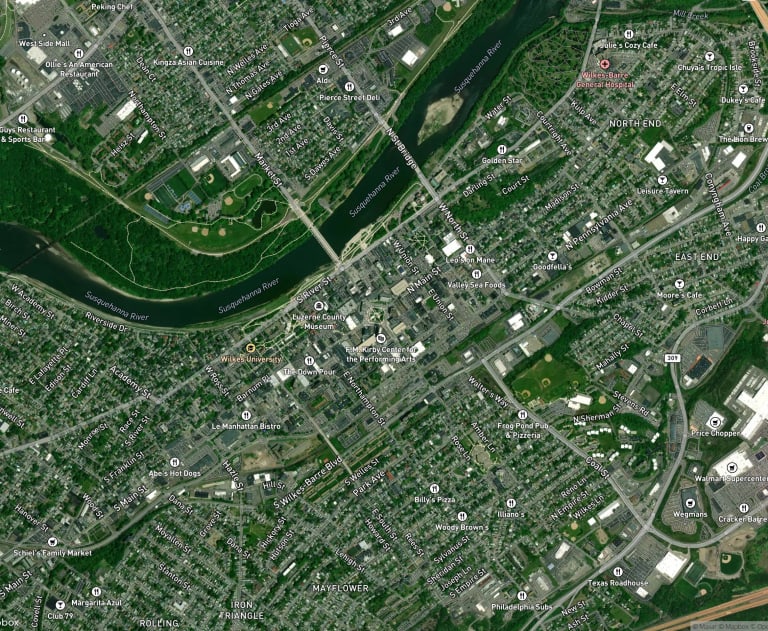 Map of Wilkes Barre
