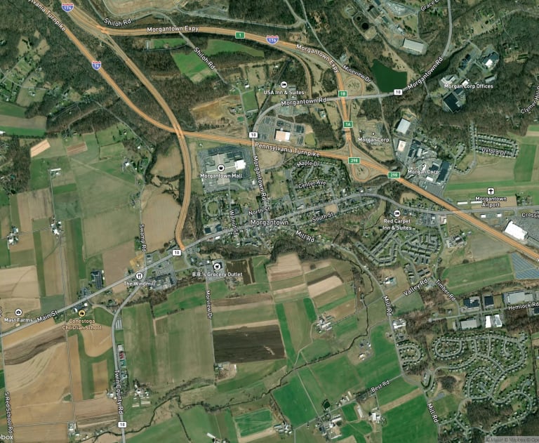 Map of Morgantown