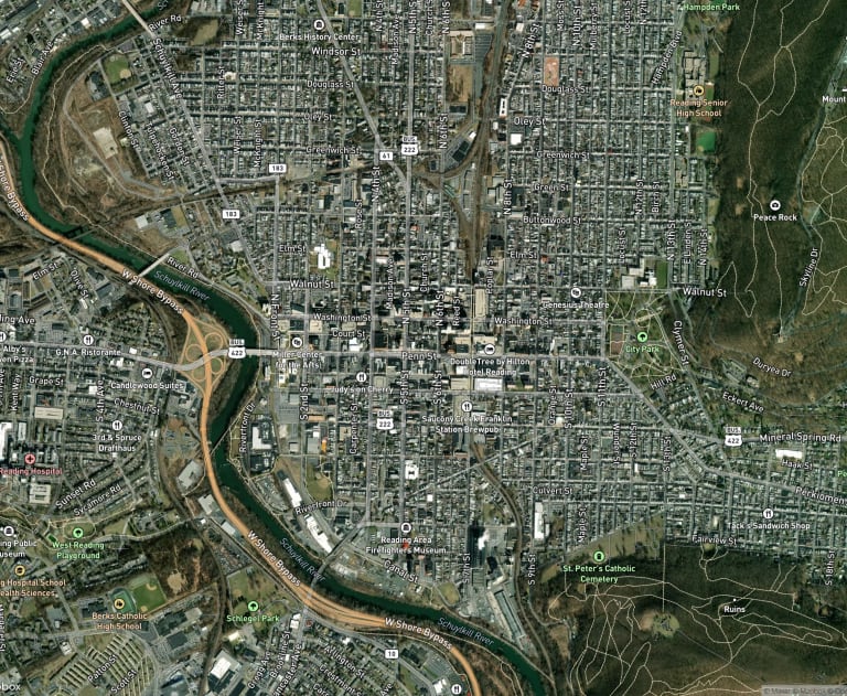 Map of Reading